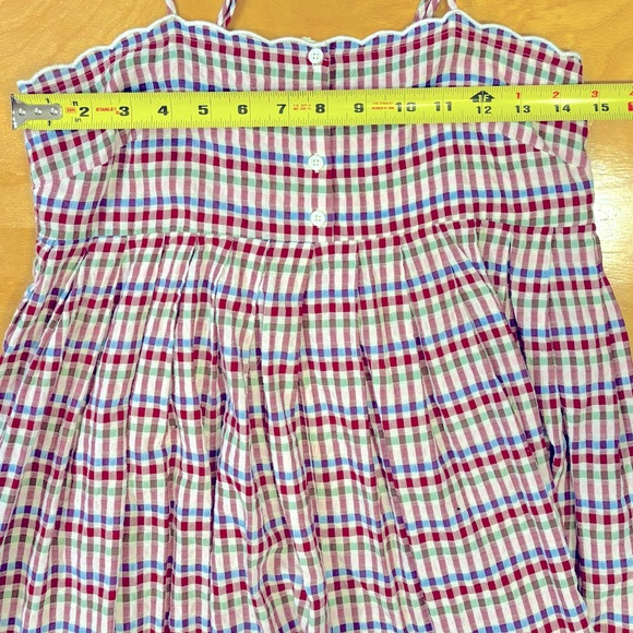 Madewell Scalloped Midi Dress in Rainbow Gingham - Picture 5 of 5